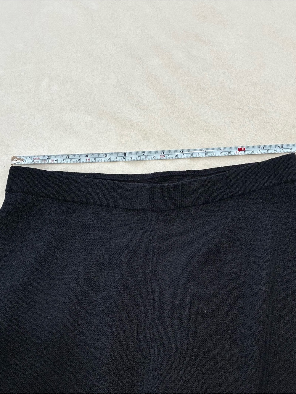 St. John Collection Santana Knit Wide Leg Pants Black Caviar Wool Blend Small - Picture 3 of 8